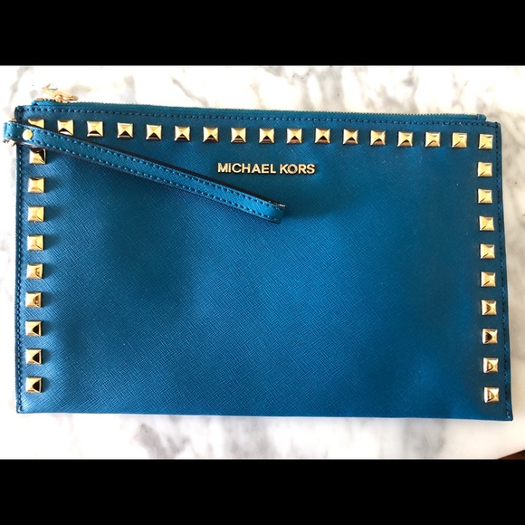 Michael Kors Large Studded Clutch Wristlet - Picture 3 of 7